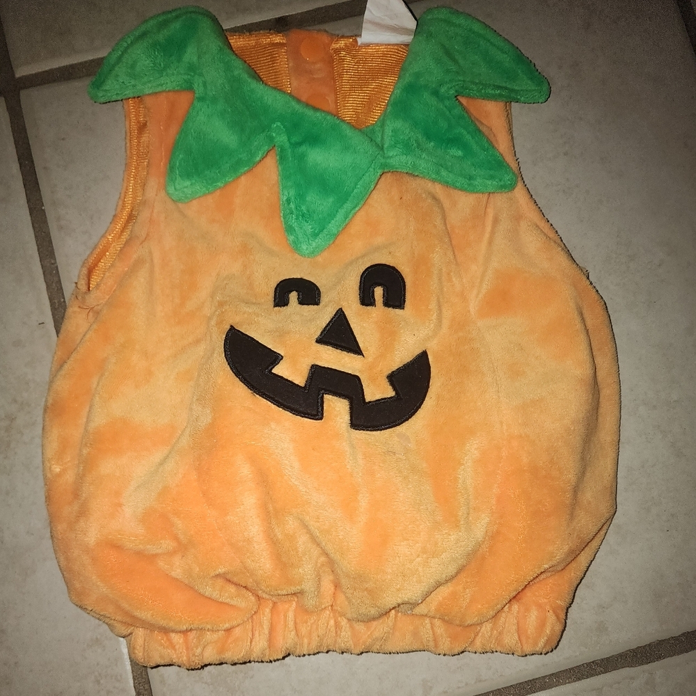 Hyde & Eek Pumpkin Plush Vest Baby Sz 0-6Month Pre-owned Halloween